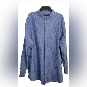 Ralph Lauren Blue and White Pinstripe Shirt